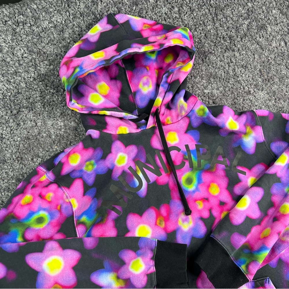 New Municipal Men's Origin 300 Hoodie Virtual Flora Sweatshirt Size XL